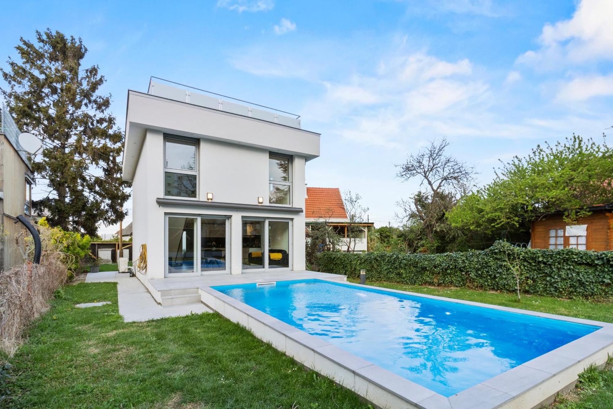 Villa Jaeger Mit Pool In Wien Bagian luar foto